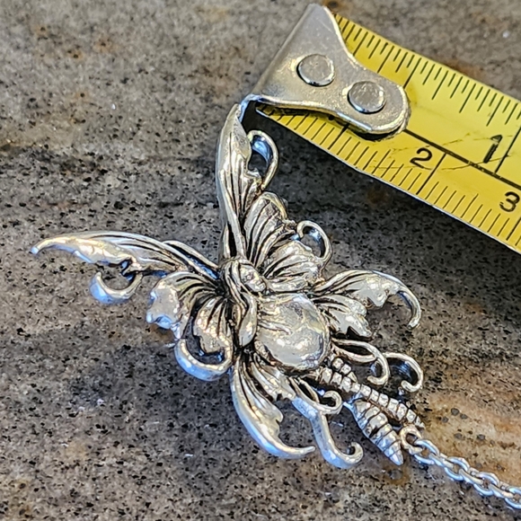 Peter Stone Sterling Silver Vine Faery Fairy Pendant Charm Red Dangle Amy Brown - Picture 7 of 8